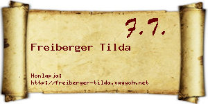 Freiberger Tilda névjegykártya